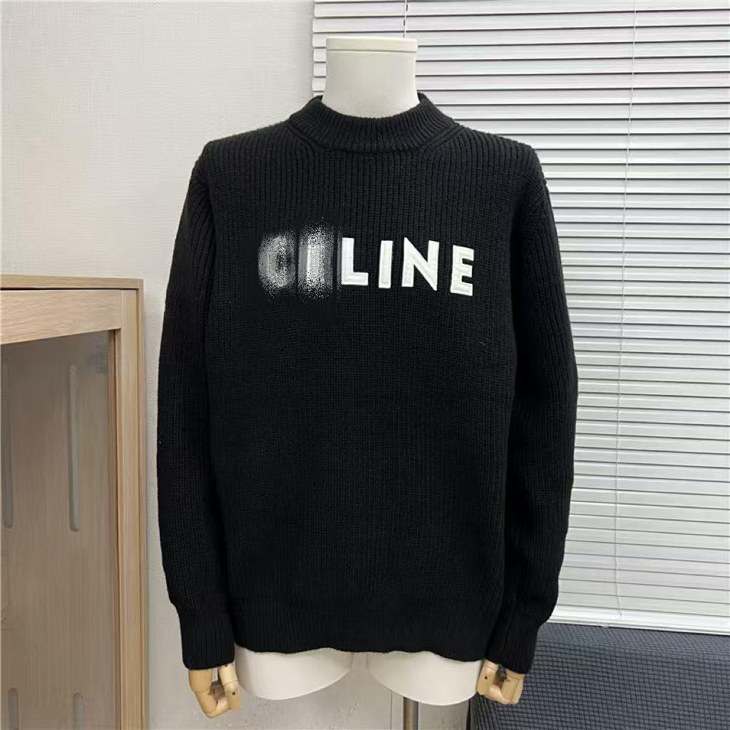 Men's CE Home 25SS Autumn/Winter Big Logo Jacquard Knit Sweater