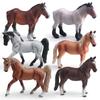 Children's Wild Animal Simulation: Dutch Draft Stallion & Tennessee Walking Horse Mare Model Ornament