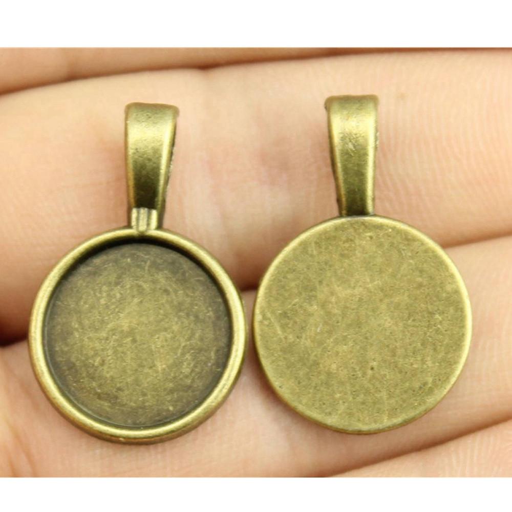 Fit Round 16mm Glass Cabochon Base Setting Tray Accessories Parts Men's Jewellery Bulk Original Cheapest Items