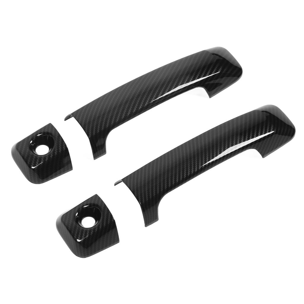 4 Pcs Car Exterior Door Handle Panel Carbon Fiber Style Outer Handle Cover Trim Sticker for FJ
