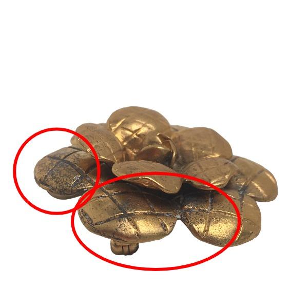 Chanel Vintage Stylish Outing Camelia Brooch  Gold Women Used