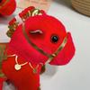 Red Horse Plush Keychain Realistic Soft Stuffed Animal Keyring Pony Mascot Gift for Company Events Kids