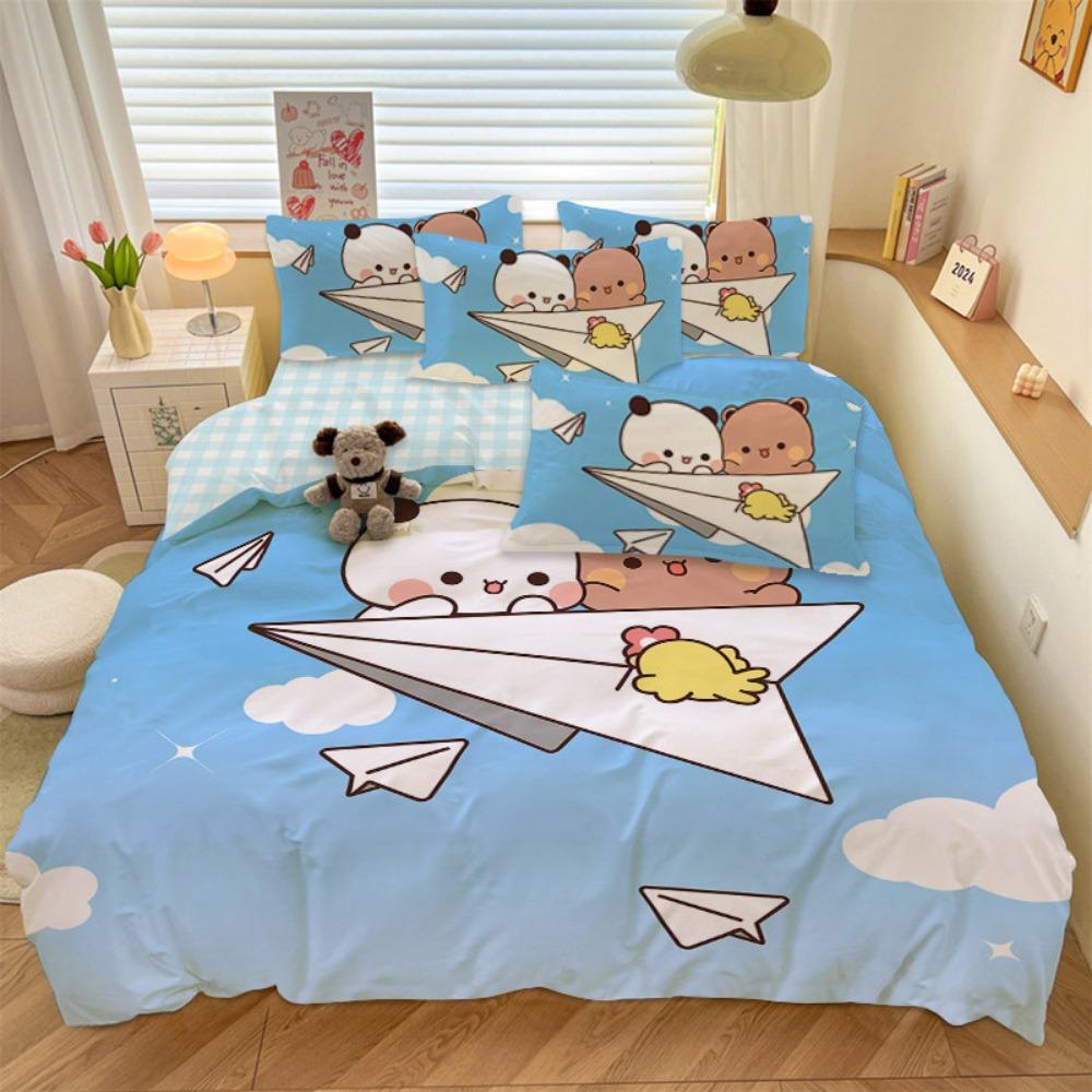 Cartoon Bubu Duvet Cover Pillowcase Bedding Bedroom Decoration Children Gift Adult Single Double Bed Large SizeZip Duvet Cover