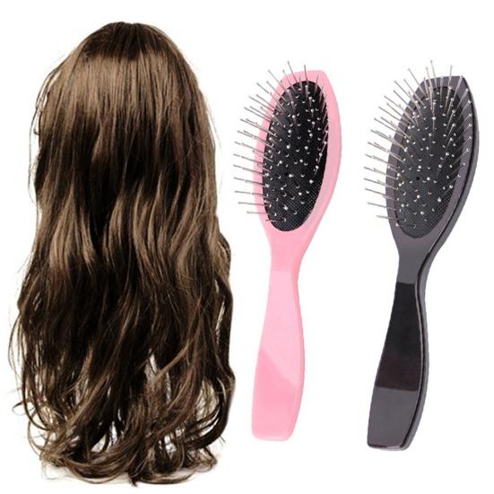 Professional Anti Static Steel Comb Brush Hair Extensions for Wig Training Head