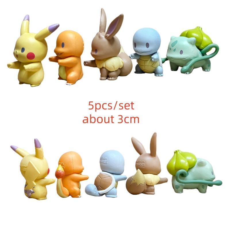 Sleeping Pokemon Action Figure Cup Pocket Monster Pikachu High Quality Toys Dedenne Fennekin Bunnelby Lucario Mudkip Squishy Tiny Figure