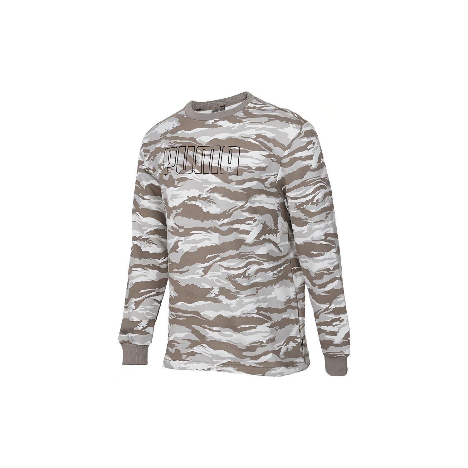 PUMA Alphabet Logo Printing Sports Pullover Large Gray Men s 855053-38 XL