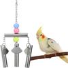 Stainless Steel Bells Toy with Sweet Sound for Bird Parrot Macaw African Greys Cockatoo Budgie Parakeet Cockatiels Conure Lovebird Finch Canary Cage