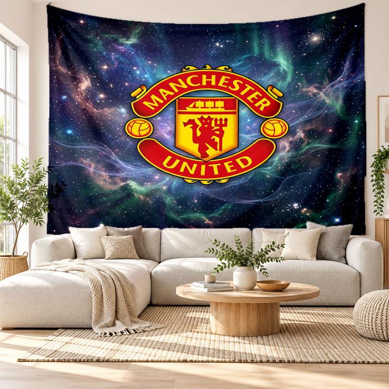 Manchester United Wall Tapestry, Soft Fabric Wall Hanging, Decorative Backdrop For Bedroom Home Wall Art
