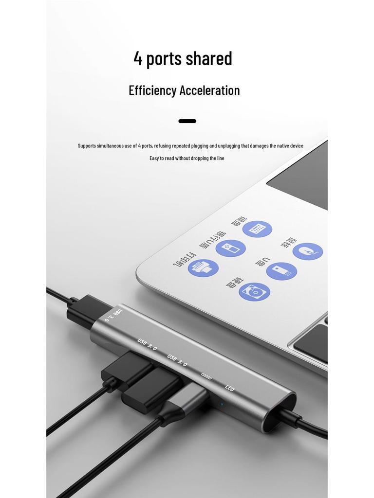 USB-C Docking Station: PD Charging Hub & USB 3.0 Splitter for Phones, Tablets, Laptops