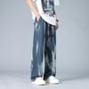 Spodnie jeansowe z szerokimi nogawkami Wiosna Jesień Spodnie męskie Neutralne Casual Moda uliczna Spodnie oversize Jeansy Outdoor Moda