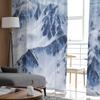 Winter Tatra Mountains Sheer Curtains for Living Room Transparent Tulle Window Treatments Bedroom Kitchen Home Decor Veil Drapes