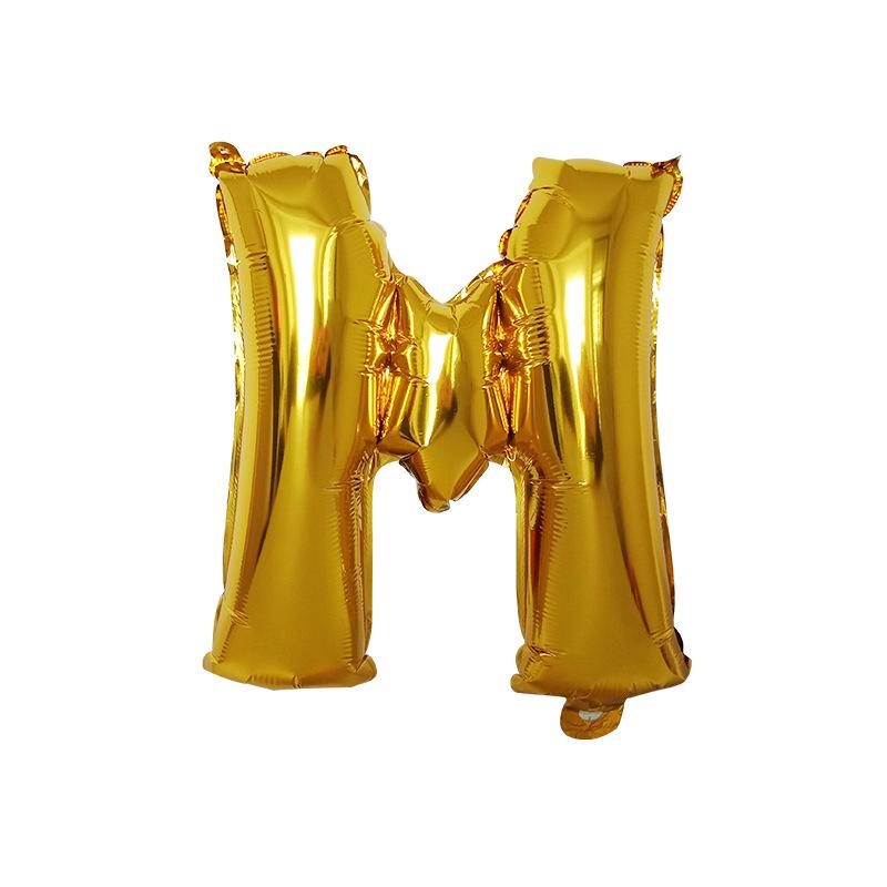 50pcs Letter Balloon Aluminum Foil 50 Cm Bright Gold Silver Aluminum Film Letter Balloon