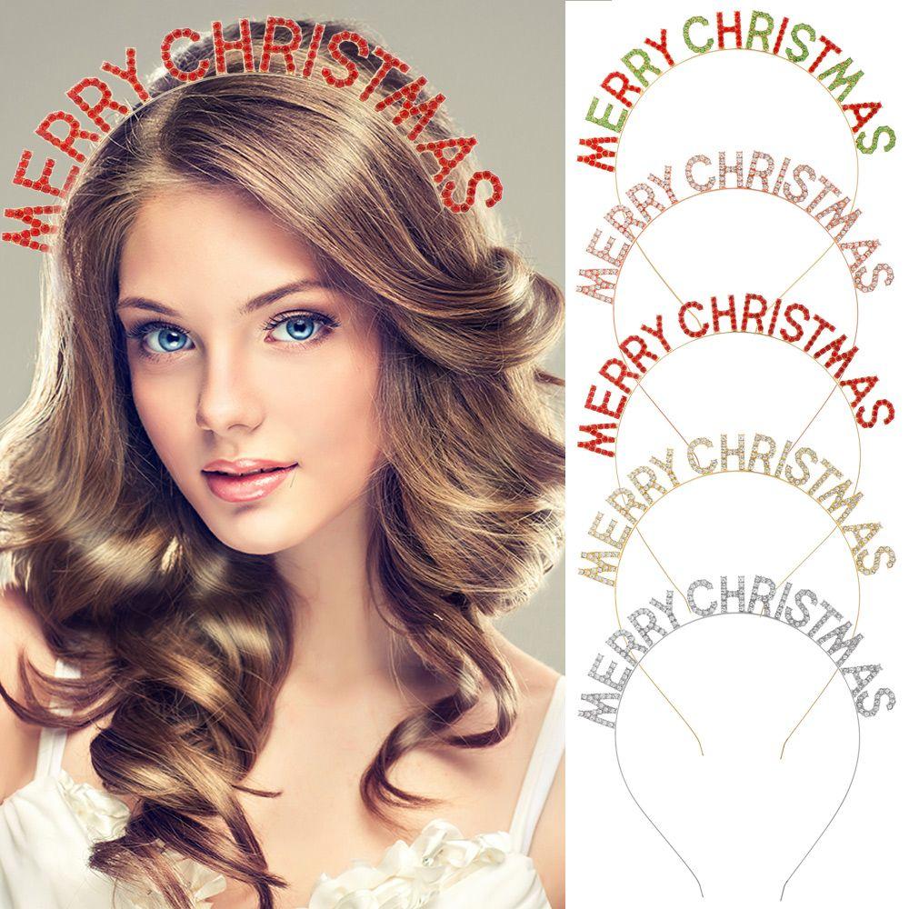 Styling Women Ladies Girls MERRY CHRISTMAS Headband Xmas Headpiece Party Tiara Hair Hoop