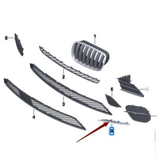 Fog Light Frame Trim for BMW E70 X5 (51117222847, 51117222848)