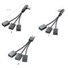 3 In 1 USB Splitter Cable, USB Power Splitter 1 Male To 3 Female USB 2.0 Adapter 1 To 3 USB Splitter USB Extension Cable