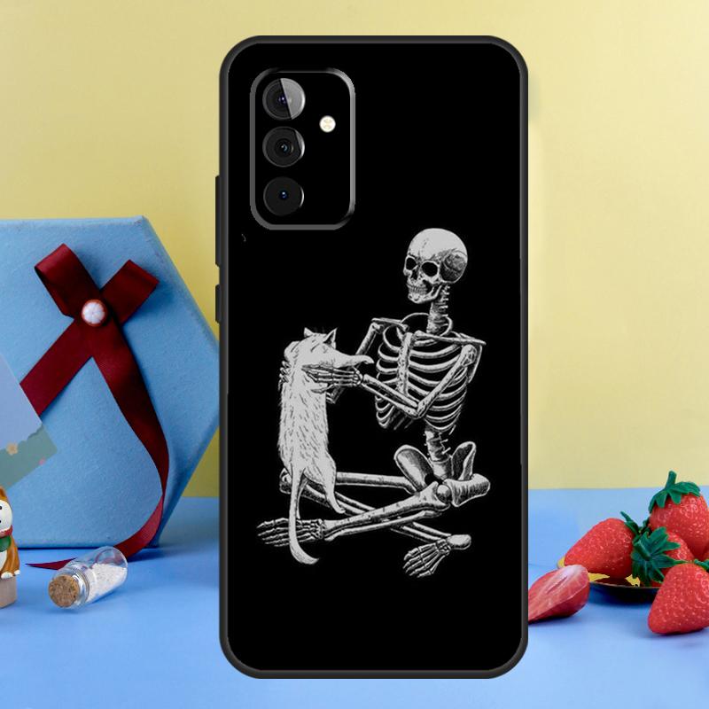 

Black Cat Skull Goth Witch Case For Samsung Galaxy A36 A56 A26 A16 A06 A13 A33 A53 A15 A35 A55 A34 A54 A12 A32 A52 A17 Samsung A55