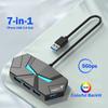 4/7 Ports USB Docking Station 5Gbps High Speed Transmission USB Splitter USB 3.0 HUB Adapter PD Power Supply for Laptop Computer