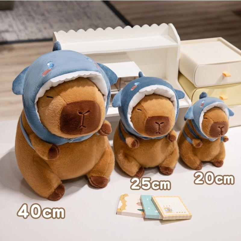 22/28/38CM Cute Capybara Plush Toy Simulation Capibara Cosplay Pig Dinosaur Chick SharK Doll Nice Present