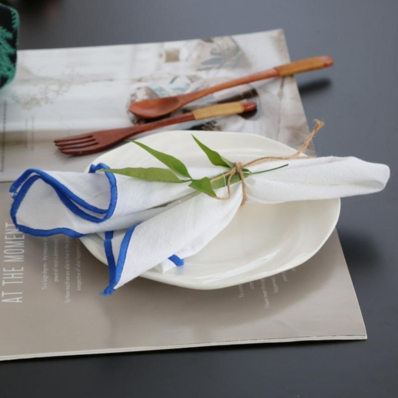 Set of 4 Cotton Dinner Napkins Cotton Cloth for Various Dining Occasion