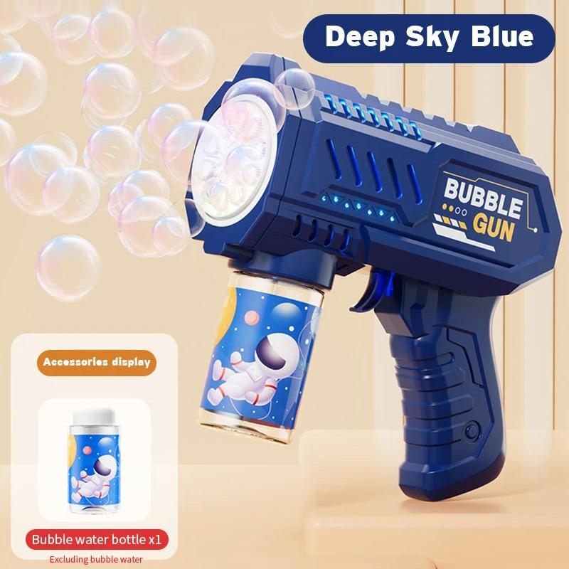 

Automatic Bubble Blaster Gun - 10-Hole LED Light Up Bubble Machine Toy for Kids, Outdoor/Indoor Play, Party Favor, Holiday Gift