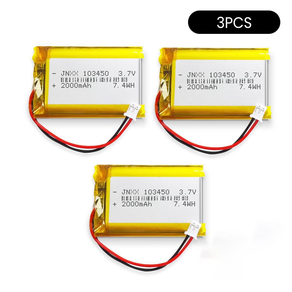 Rechargeable 3.7V 2000mAh Li-Po Battery 103450 Lithium Polymer Battery Li-Po Li Ion Lipo Cells For GPS MP3 MP4 Driving Recorde