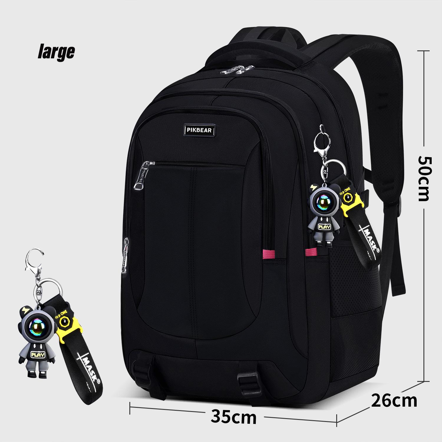 

Мужские рюкзаки для ноутбуков Подростковые школьные рюкзаки Водонепроницаемые рюкзаки Студенческие школьные сумки large size чёрный