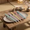 5Pairs Lightweight Sushi Chopsticks Durable Traditional National Tide Chopsticks  Home Use
