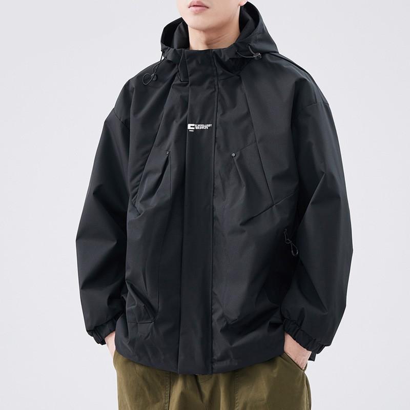New jacket jacket for boys autumn and winter loose trendy brand cotton-padded clothes casual hooded top jacket for men