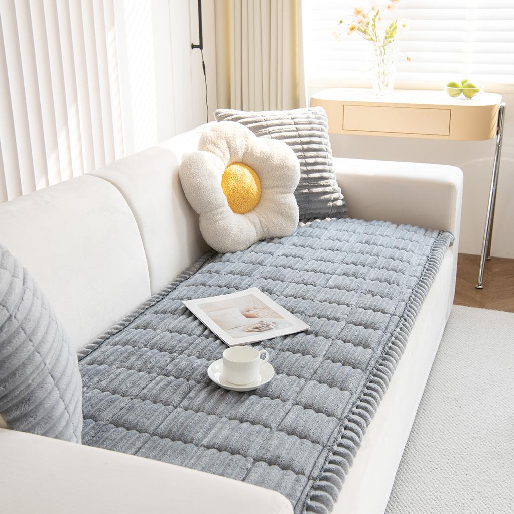 Thicken Plush Sofa Slipcover Universal Non-slip Super Soft Sofa Towel Winter Corduroy Couch Cushion For Living Room Modern Home
