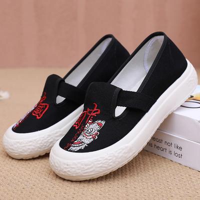 Spring and Summer New Women's Soft-soled Canvas Shoes, Lightweight Platform Slip-ons, Fashionable Foreign Style Versatile Shoes