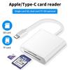 Adaptor 3in1 Otg pentru iluminare tip C la cititor de carduri USB Tf Sd pentru Macbook Apple Iphone Huawei Xiaomi Camera foto Convertor de date