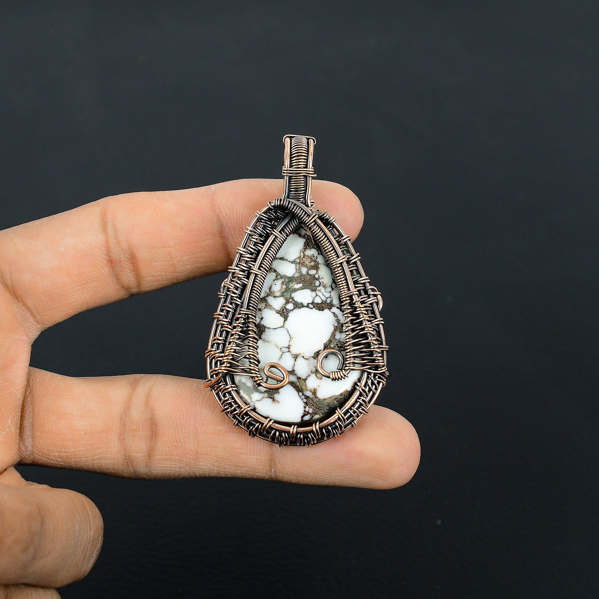 

Кулон Дикая Лошадь, Ювелирные изделия с драгоценными камнями, Кулон ручной работы, обернутый медной проволокой 999 пробы, Ювелирные изделия новейшего дизайна 2.55 Inches