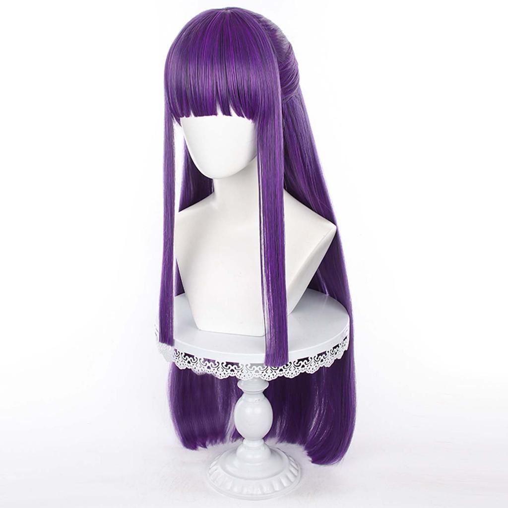 Purple Long Cosplay Wig for Comiket School Cultural Stage and Includes Wig Wig, Heat-Resistant, Costumes, Events, Halloween, Festivals, Festivals,