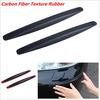2X Black Carbon Fiber Texture Anti-Rub Protector Car Suv Bumper Edge Guard Strip