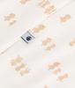Printed romper A0AUP 3 months 60cm [Petit Bateau] 2-way Off-white/Gray