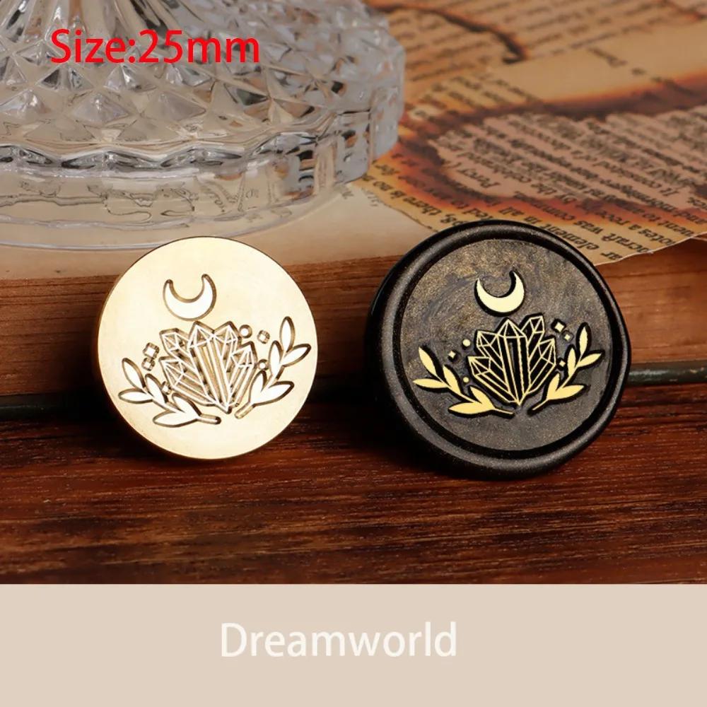 Wooden Wax Sealing Stamp Handle Brass Sealing Wax Stamps Head Retro Rosewood Handle Wax Seal Copper Head for Scrapbooking