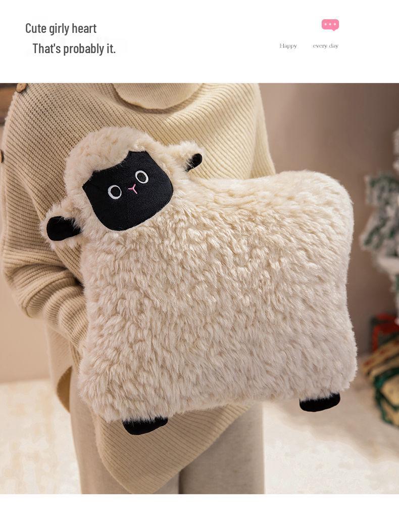 Roztomilý polštářek se ovečkou: Bederní opěrka a polštář na zdřímnutí v kanceláři na pohovku