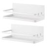 Eachjoy Magnetic Spice Rack, Laundry Storage, Refrigerator Side Rack x 2 Set (White)