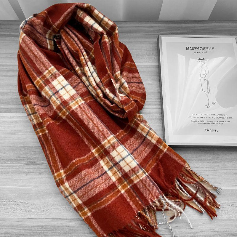 Plaid Scarf Christmas Sweet 2025 Winter Imitation Cashmere Scarf Warm Double-sided Printed Shawl Scarf