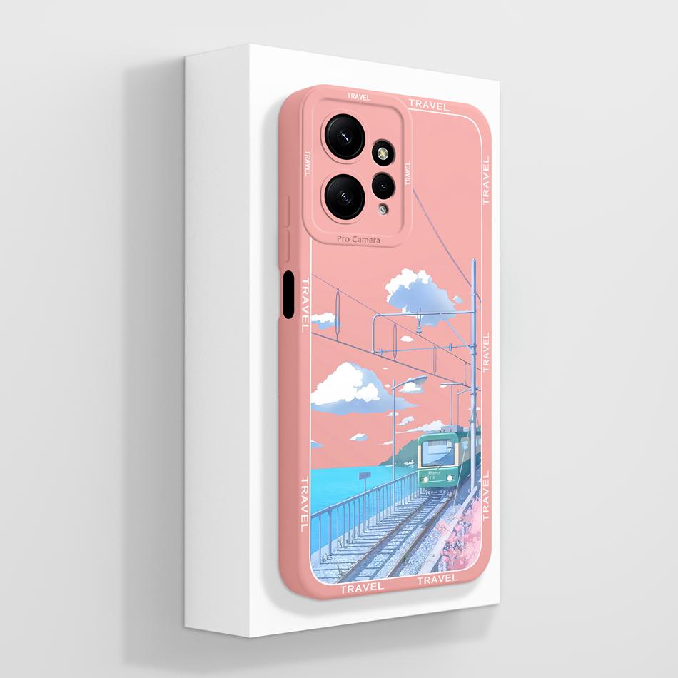 For Redmi Note 12 Pro Plus Phone Case Cute Candy Flowers Cover For Xiaomi Redmi Note12 4G 5G Soft Liquid Silicone Phone Housing