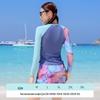 Xtep Women's Long-Sleeved Split Print Swimsuit