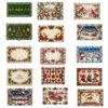 Snowman Elk Xmas Table Mat Coaster Square Dining Mat Christmas Table Placemat  Winter Season