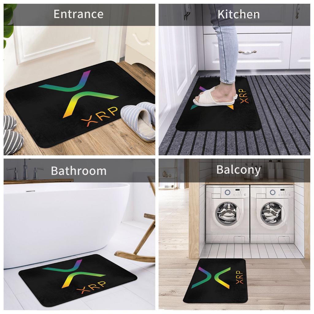 Ripple XRP Doormat Mat Anti-Slip Bitcoin Cryptocurrency Kitchen Bath Balcony Rug Carpet 40*60cm