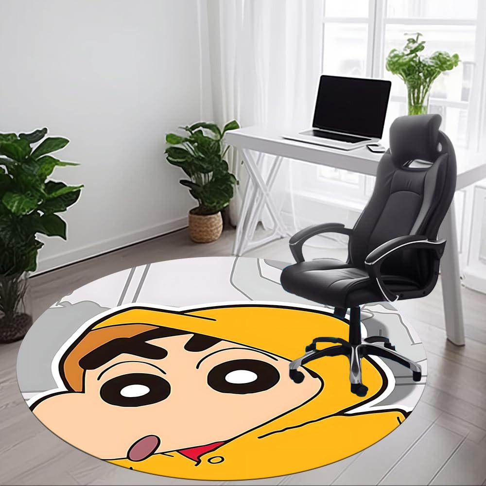 1pc Crayon Shin-chan Office Round Area Rug, Under Office Chairs Bedroom Living Room Home Decor a1022138