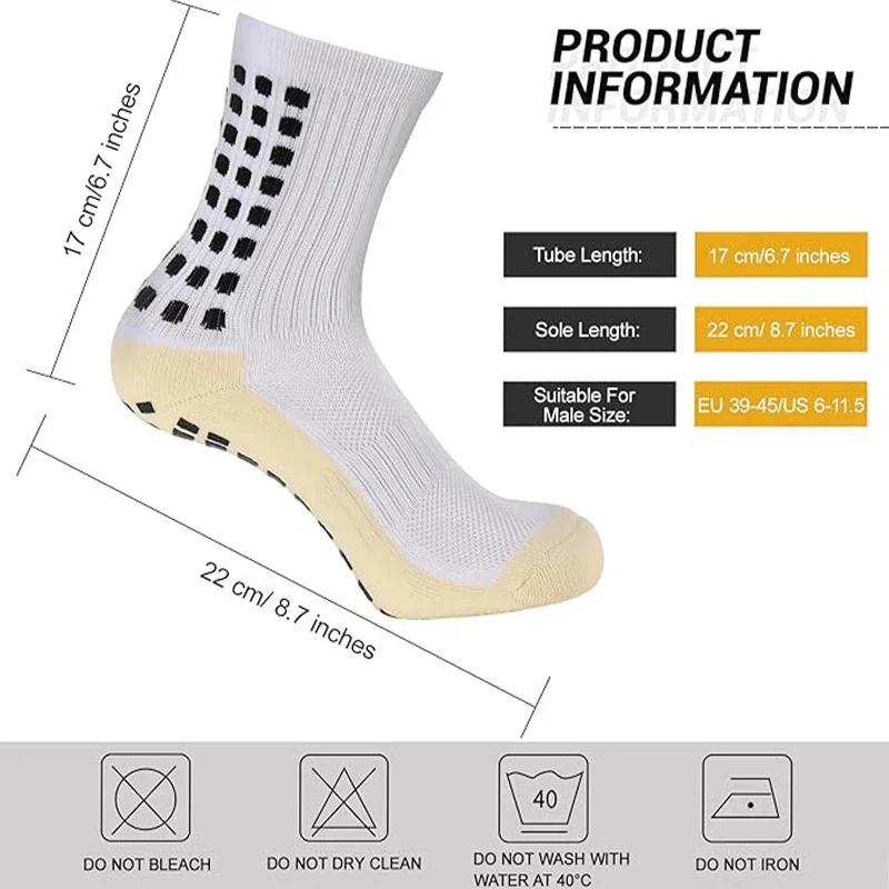 3 Paar rutschfeste Fußballsocken für Männer und Frauen, Outdoor-Sport, Basketball, Tennis, Radfahren, Laufen, Fußballsocken