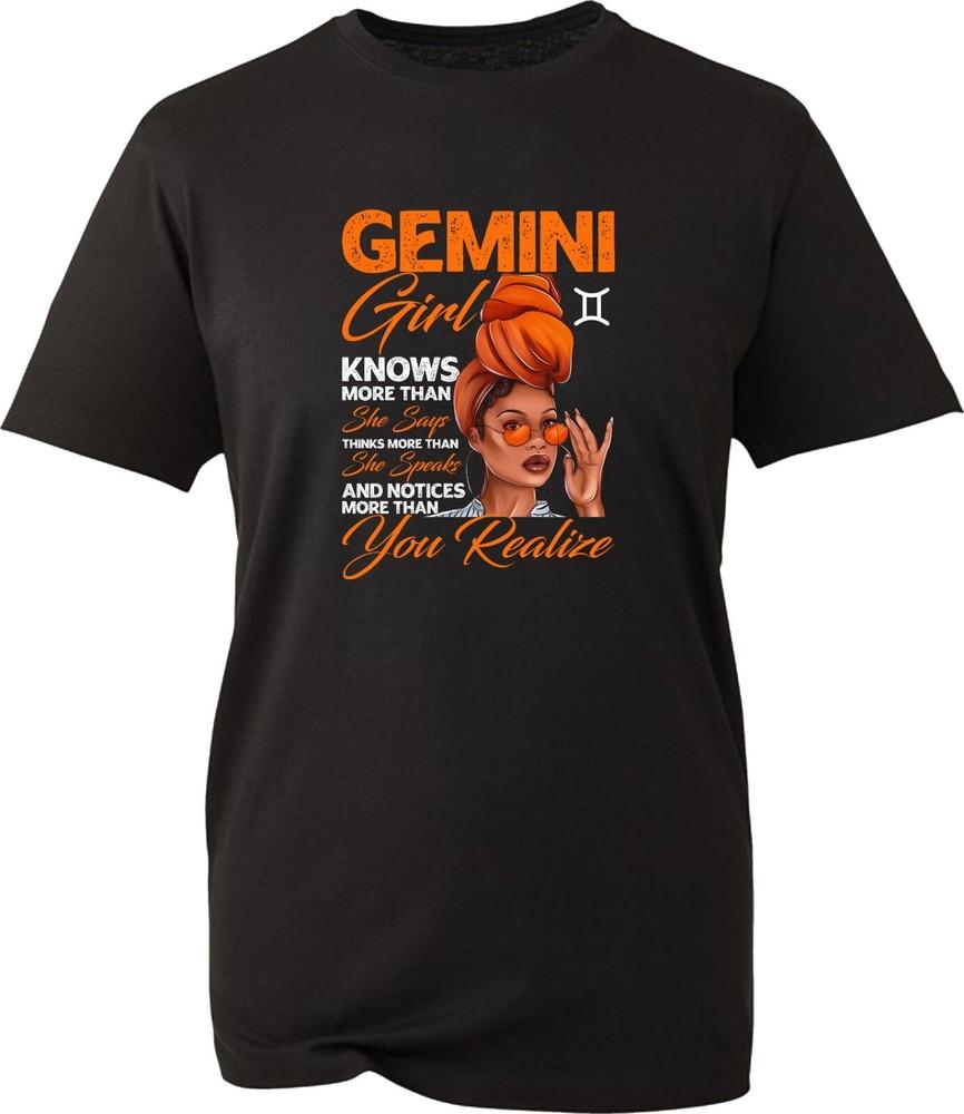 Gemini Girl Knows More Than Tshirt Horoscope Zodiac Astrological Sign Gift Top
