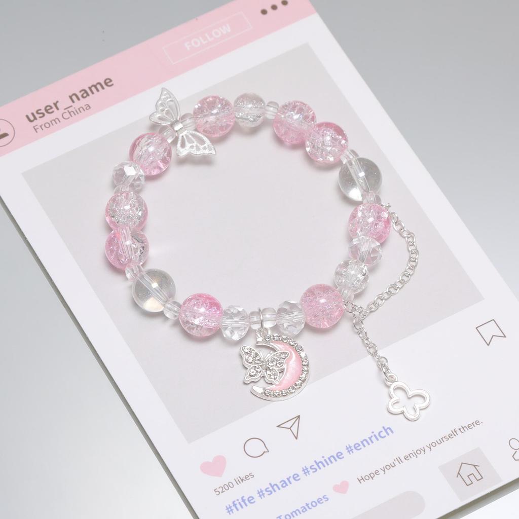 Mori Style Mermaid Crystal Bracelet - Sweet, Versatile Design for Women, Students, and Best Friends.