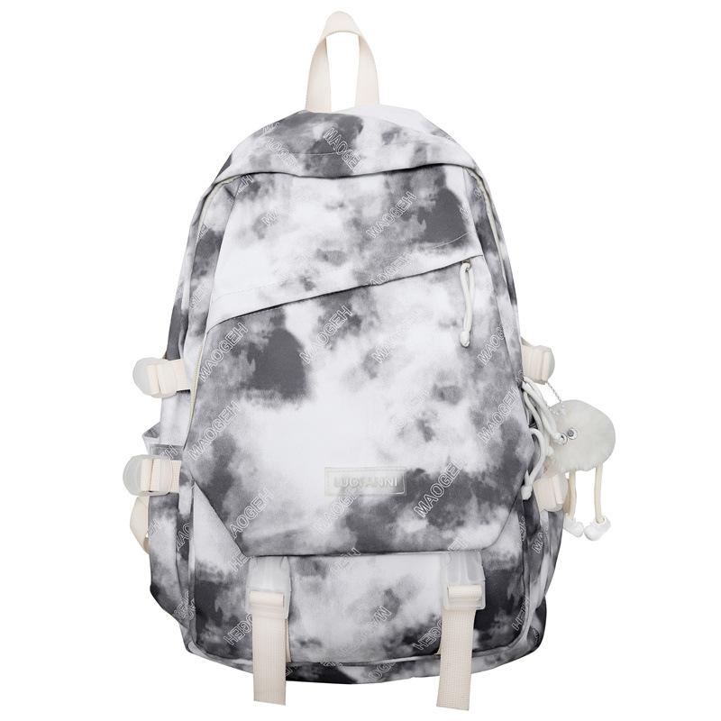 

Школьный рюкзак с принтом «тай-дай» для женщин, легкий рюкзак для путешествий, студенческий рюкзак с принтом чёрный