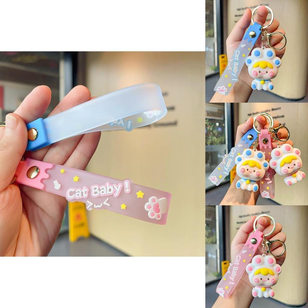 Adorable Cat Paw Keychain Soft Silicone Cute Bag Charm For Women And Kids