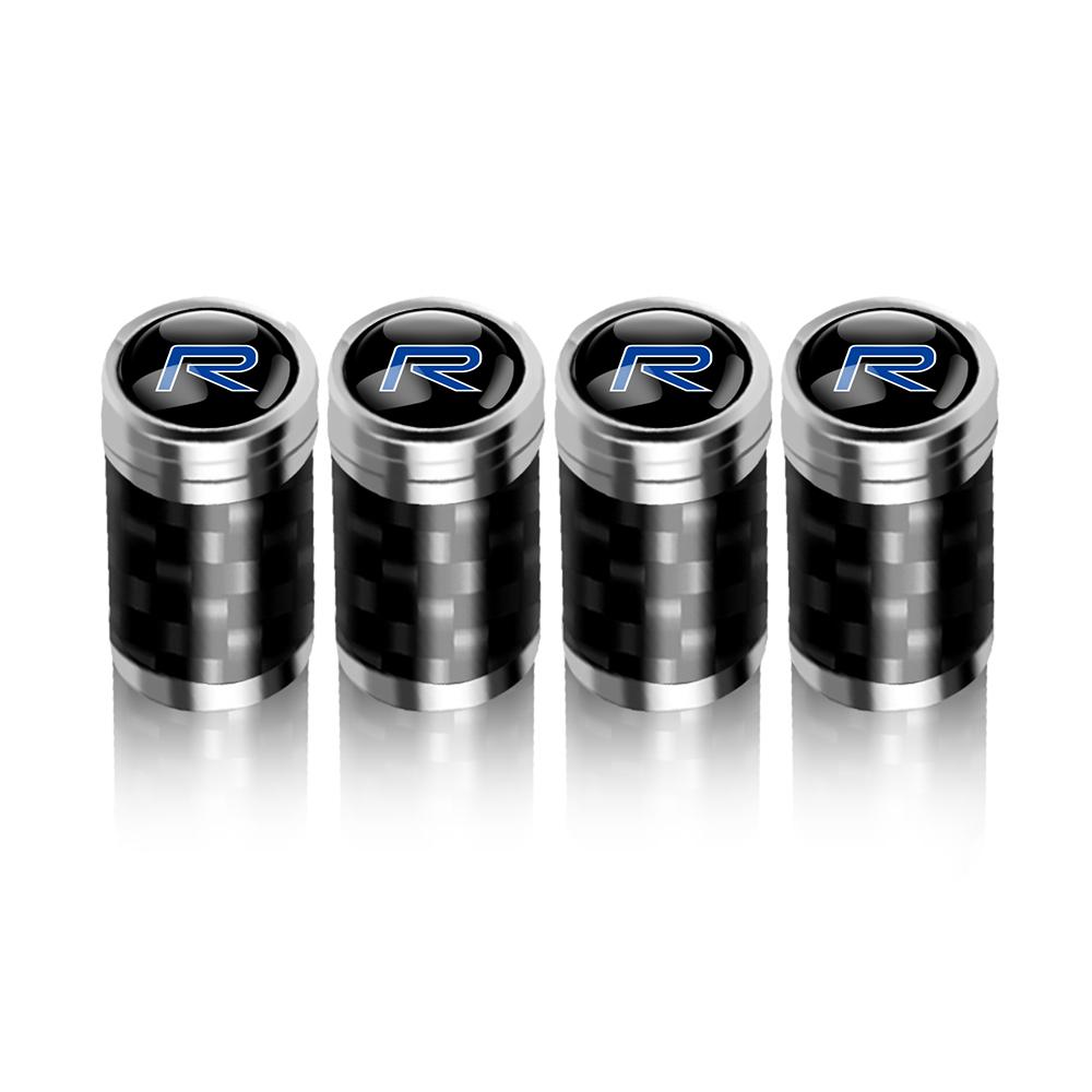 For Volvo ew1For Volvo R Rdesign XC40 C70 V60 V90 AWD T6 D8 T8 4Pcs Carbon Fiber Car Wheel Tire Valve Stem Air Cap Auto Accessories Valve Cap